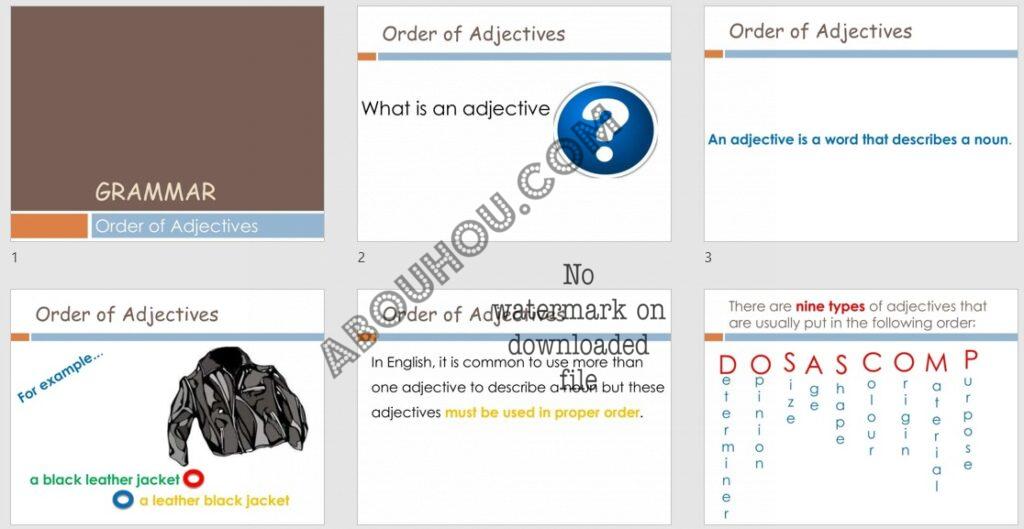 Writing a paragraph - order sentences - Environment