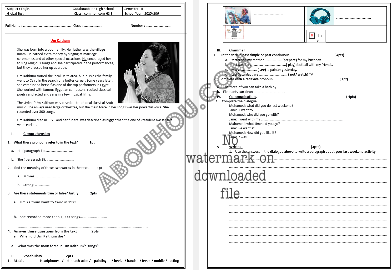 Global test common core S2