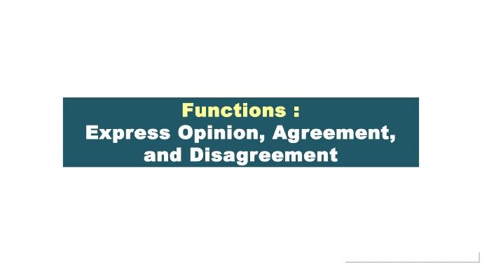 2BAC Functions Opinion Agreement and Disagreement