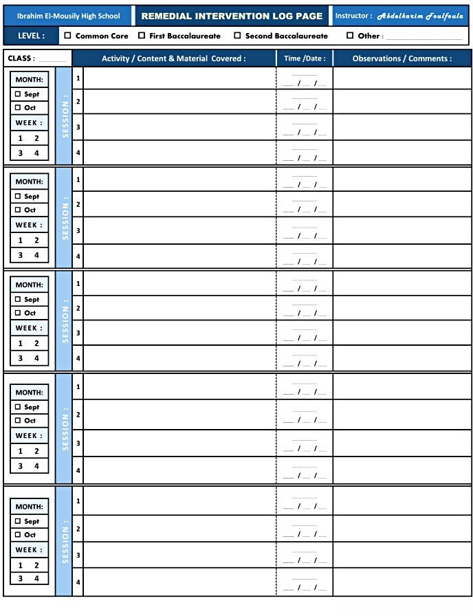 Teacher Remedial Intervention Planner Toolkit