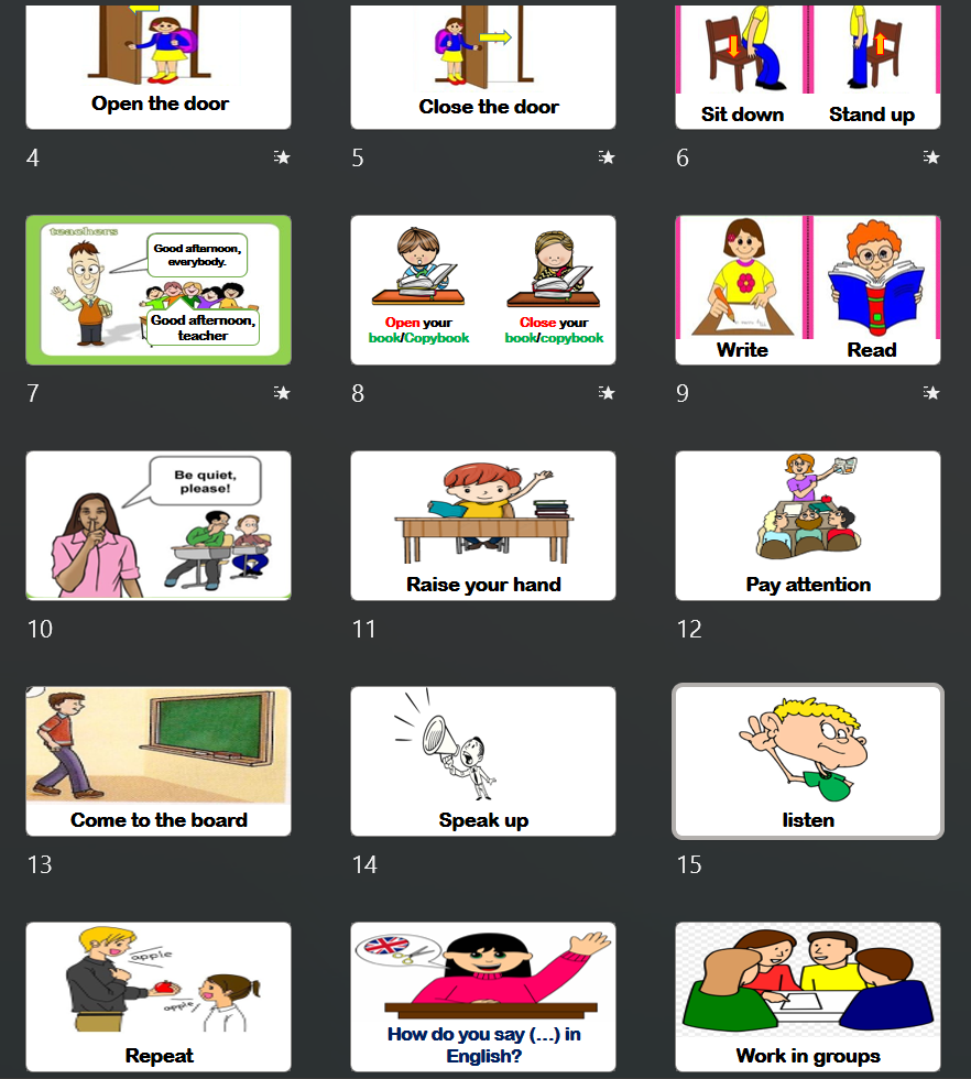 classroom language لغة القسم ppt