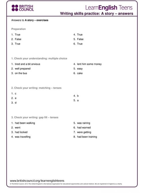 a story answers ESL Book