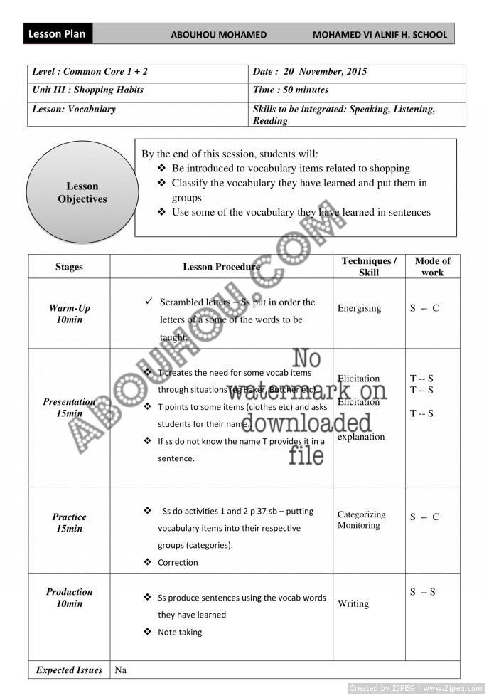 CC Outlook LP Comp2 Unit III Shopping Habits -Vocabulary