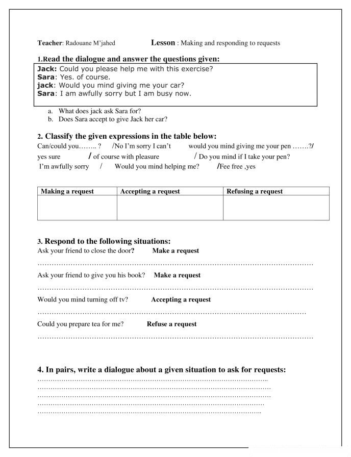 responding ro requests