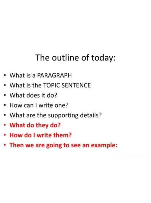 Writing a paragraph ppt CC.