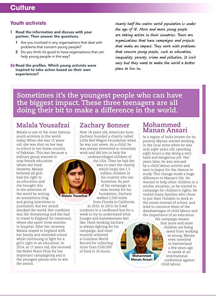 Culture Youth Activists lesson