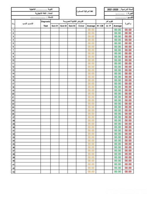 Students Grading List 2020 2021  toolkit.