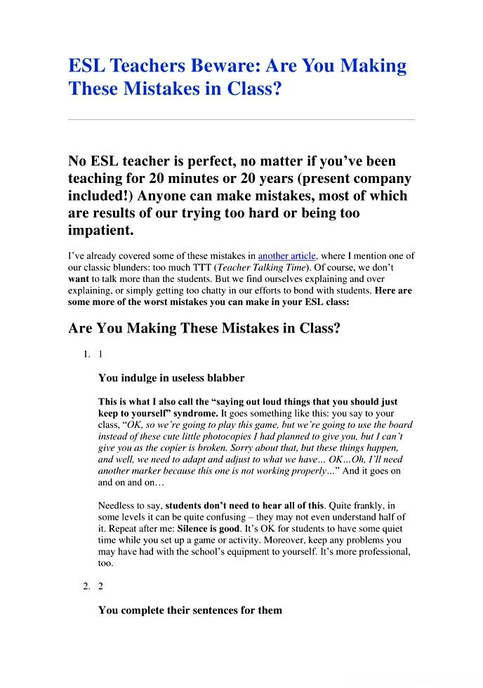 Teachers common mistakes CPD Professional development.