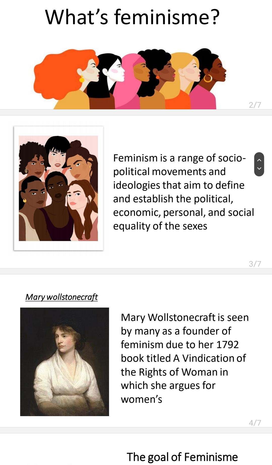 Presentation about FEMINISM -project work PPT