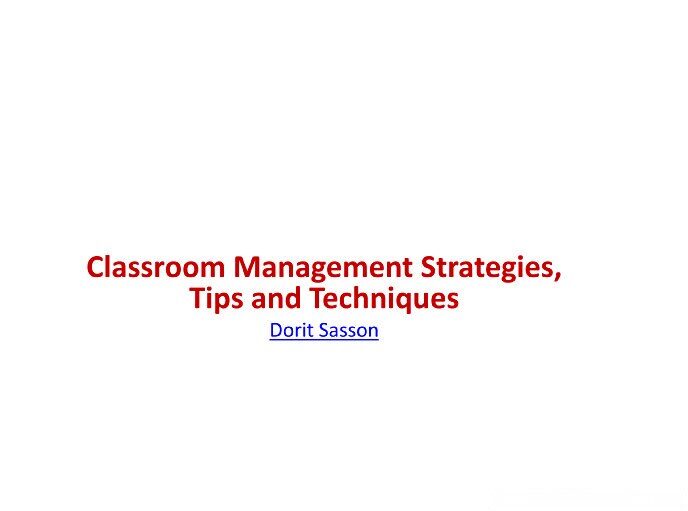 CLASSROOM MANAGEMENT CPD presentation.