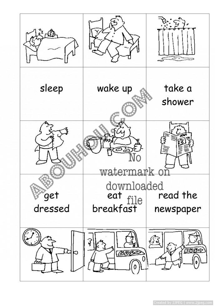 Daily routine verbs and pics to color.doc