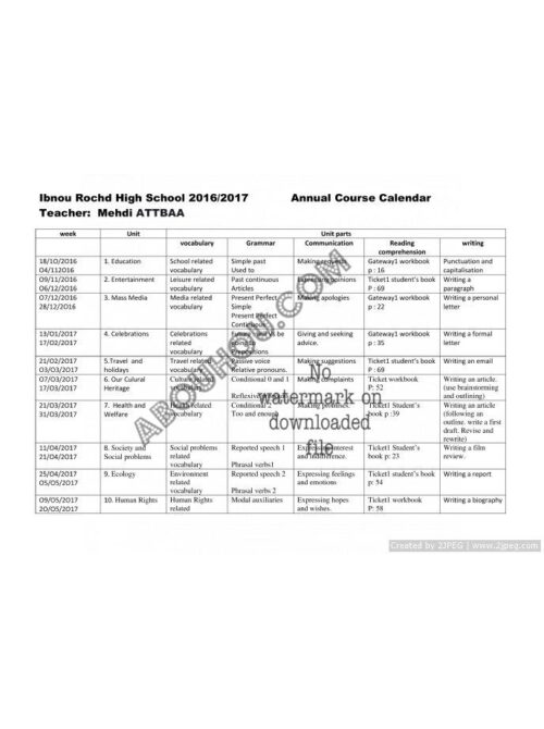 Annual Course Calendar plan-1