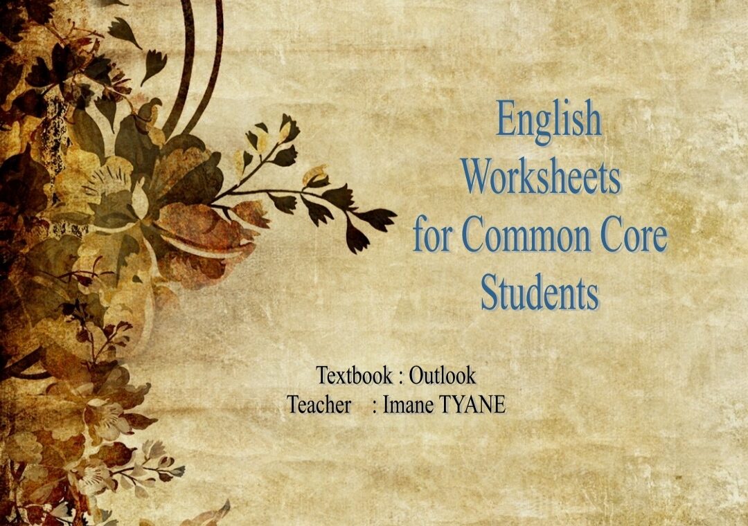 Worksheets compilation for common core