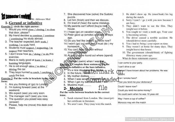 review 1st semester